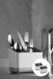 Hermia 2LIBNM-8052 Organizador de Plástico 2 Piezas Color Gris 16.5 x 10 x 14 cm